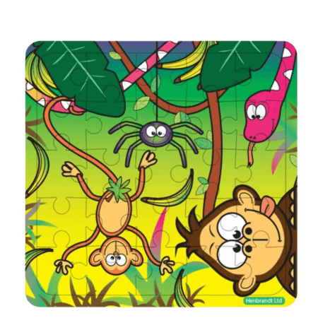 Fun Toys Jungle Jigsaw Wooden Puzzle Assorted 13 x 12 cm – 1 St