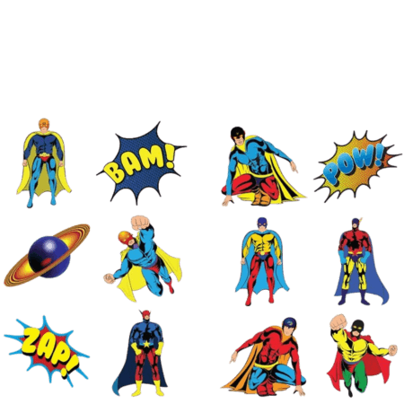 Henbrandt Fun Tattoos Super Hero Assorted – 6 st