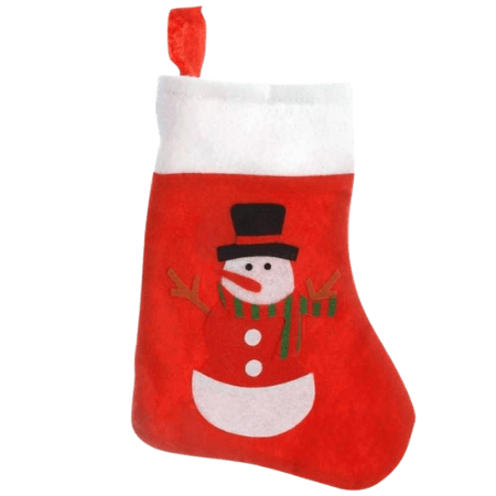 Holly Jolly Christmas Julstrumpa med snögubbe - 35cm