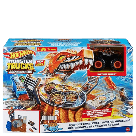 Hot Wheels Monster Trucks Arena Smashers Tiger Shark Utmaningslekset