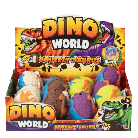 HTI Dino World Squeezy Saurus Dinosaur Egg Toy