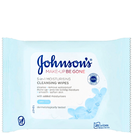 Johnson's Make-Up Be Gone 5in1 fuktgivande rengöringsservetter - 25 st