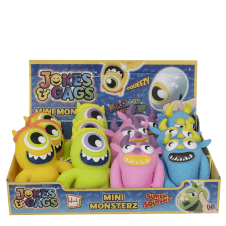 Jokes & Gags Mini Monsterz Light-Up Squeezy Toys