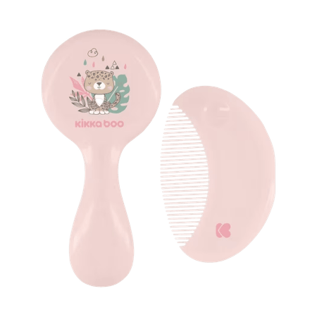 Kikka Boo Kam och Borste med Naturborst - Savanna Pink