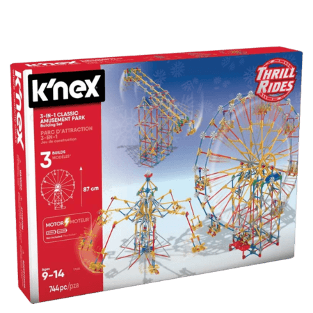K'NEX 3-i-1 Thrill Rides Classic Nöjespark Byggset – 744 delar