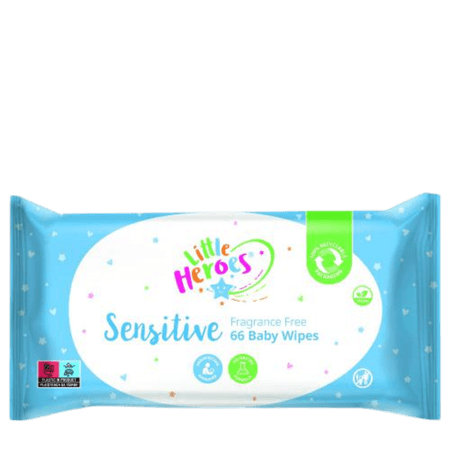 Little Heroes Sensitive Oparfymerade Baby Wipes - 66 st
