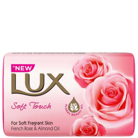 LUX Soft Touch fransk handtvål med ros och mandelolja - 80 g