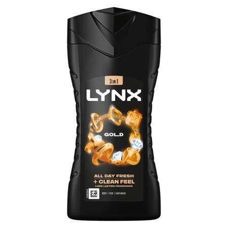 Lynx Gold 3-i-1 Body, Face & Hair Wash - 225 ml