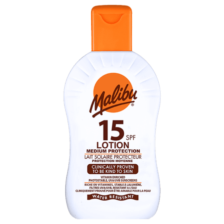 Malibu SPF 15 Medium Skydd Vattenresistent Solkräm - 100 ml