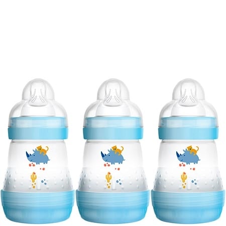 MAM 160 ml 0+mån Anti-Colic Flaska - 3-pack Blå