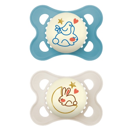 MAM Night Bird, Rabbit & Moon Design 0–6M Napp – 2 st