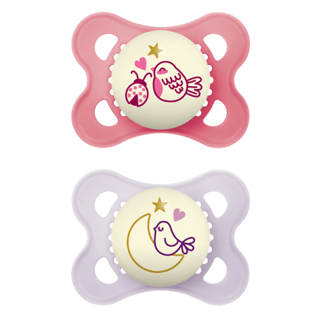 MAM Night Moon, Bird & Ladybug Design 0–6M Napp – 2 st