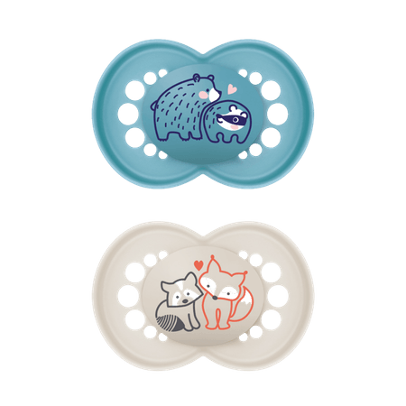 MAM Original Bear & Raccoon Design 6M+ Napp – 2 st