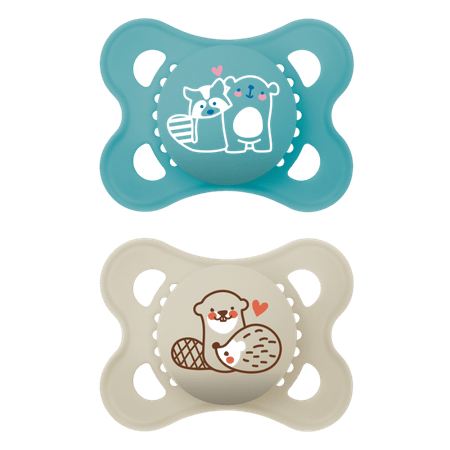 MAM Original Blue Animal Design 2–6M Napp – 2 st