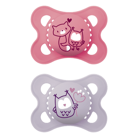 MAM Original Cat & Owl Design 2–6M Napp – 2 st