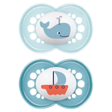 MAM Original Whale & Sailboat Design 18–36M+ Napp – 2 st