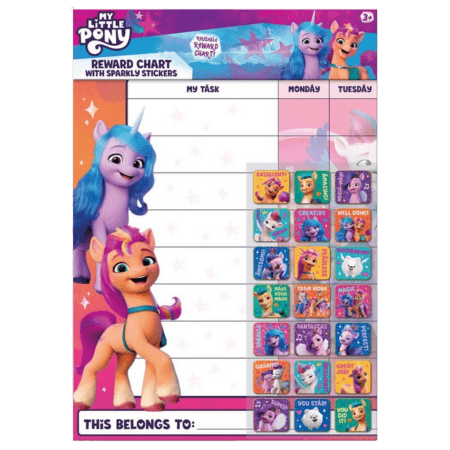 My Little Pony Reward Chart with Sparkly Stickers