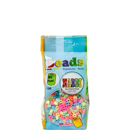 Nabbi Medium Tube Pärlor Pastell Mix - 1100 st