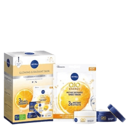 Nivea Q10 Glowing & Radiant Skin Presentset – 3 st