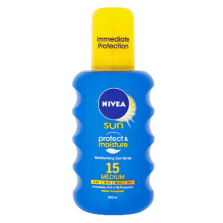 Nivea SPF 15 Protect & Moisture Medium Skydd Sollotion - 200 ml