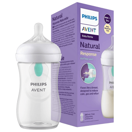 Philips Avent Natural Response 0+ Månader Nappflaska med AirFree Vent – 260 ml