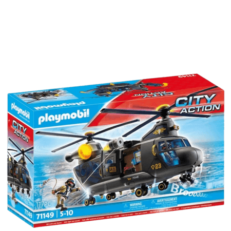 Playmobil City Action Taktisk Polis Helikopter med Dubbelpropeller Lekset