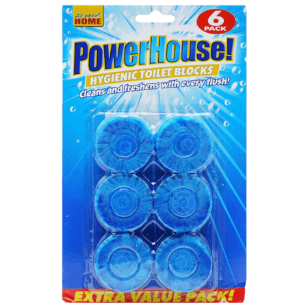 PowerHouse Hygieniska Blåa Toalettblock – 6 st