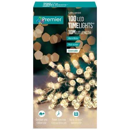 Premier 100 LED batteridriven kedjelampa - 10 meter