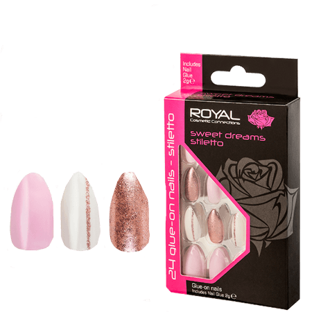 Royal Konstgjorda naglar Sweet Dreams Stiletto - 24 st