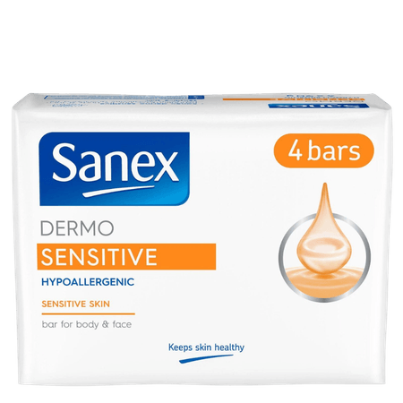 Sanex Dermo Sensitive Hypoallergena Tvålbitar - 4 x 90 g