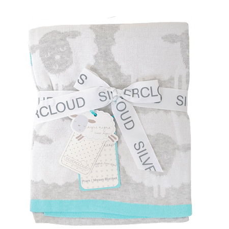 Silvercloud stickad filt - 70 x 90 cm