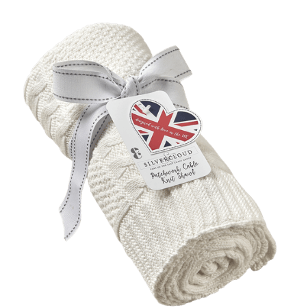 Silvercloud Lattice Stickad Sjal - 70x90 cm