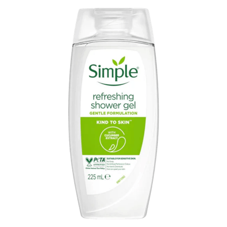 Simple Kind To Skin Refreshing Duschgel - 225 ml