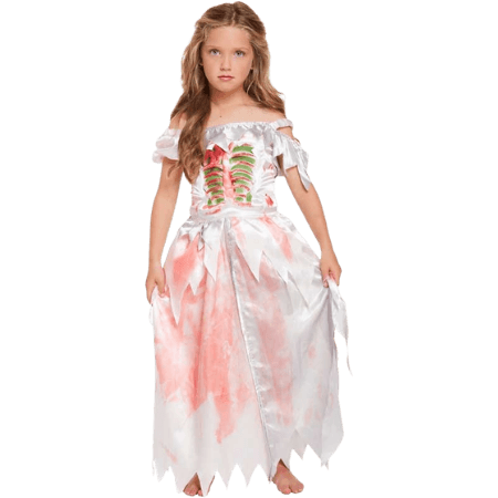 Spöklik Zombie Dotter Dräkt