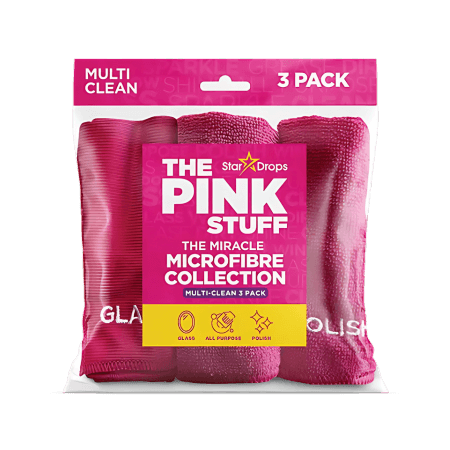 Stardrops The Pink Stuff Multi Clean 3-pack mikrofiberdukar