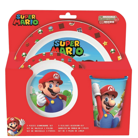 Stort Super Mario mikrovågsugnsset Presentask 3 delar