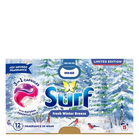 Surf 3-i-1 Fresh Winter Breeze Fläckborttagningskapslar – 15 st