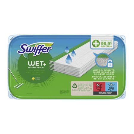 Swiffer Wet+ Antibakteriella golvmoppdukar - 10 st