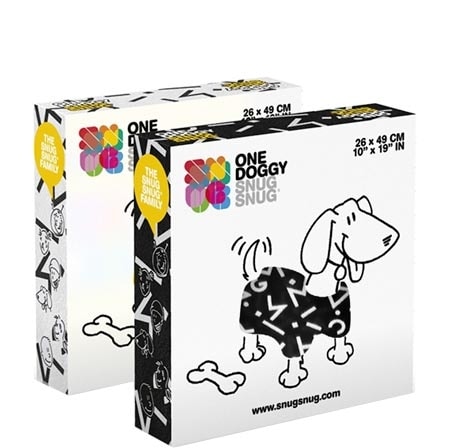 Symbols Snug Snug One Doggy Hundtäcke med ärmar - Vit