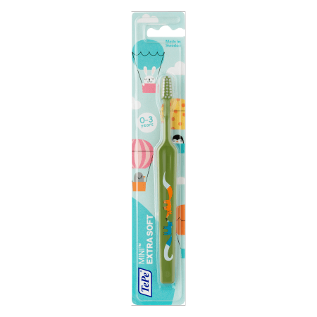 TePe Mini Extra Mjuk Barntandborste 0-3 år - Grön