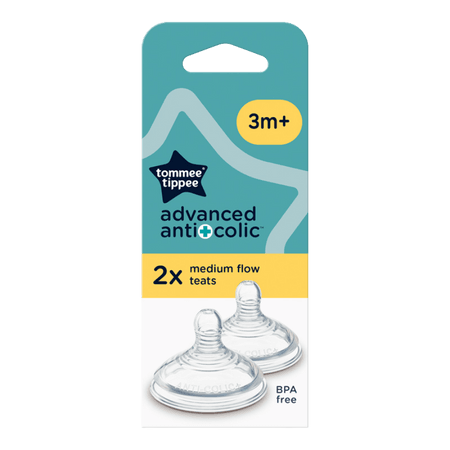 Tommee Tippee Advanced Anti-Colic Medium Flow 3+ Månader Dinapp – 2 st