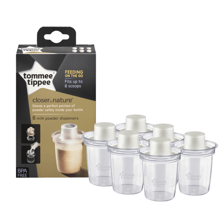 Tommee Tippee Closer To Nature Pulverdispenser för Mjölkersättning – 6 st
