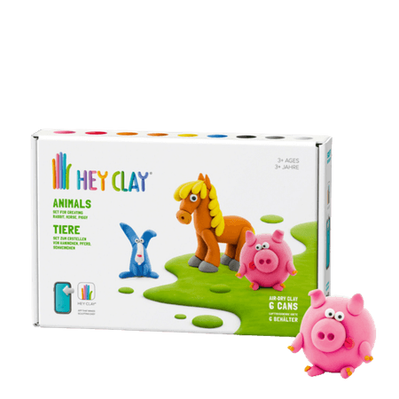 Tomy Hey Clay Djur Medium Modelleringsset – 6 st