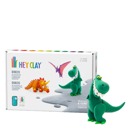 Tomy Hey Clay Dinosaurier Medium Modelleringsset – 6 st