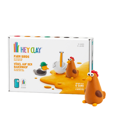 Tomy Hey Clay Gårdsfåglar Medium Modelleringsset – 6 st