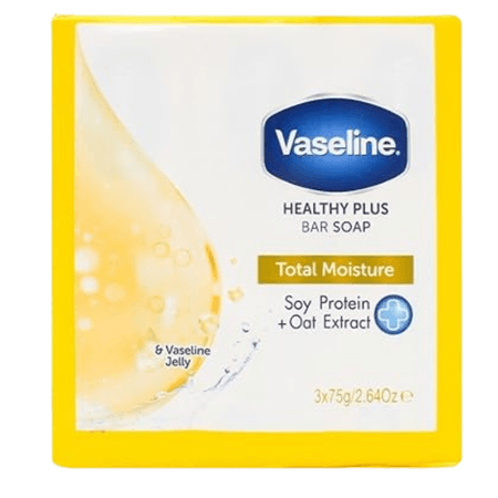 Vaseline Healthy Plus Total Moisture Fast Tvål – 75 g (3 st)