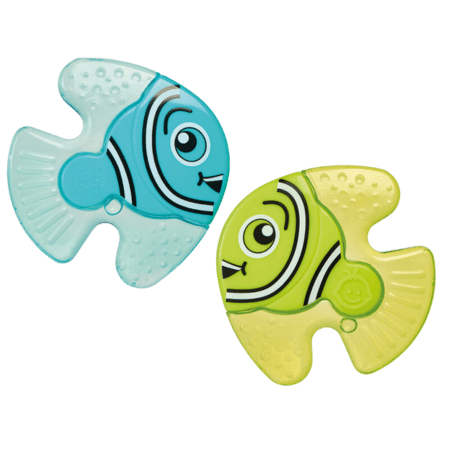 Vital Baby SOOTHE Fishy Friends bitring - Grön & Blå
