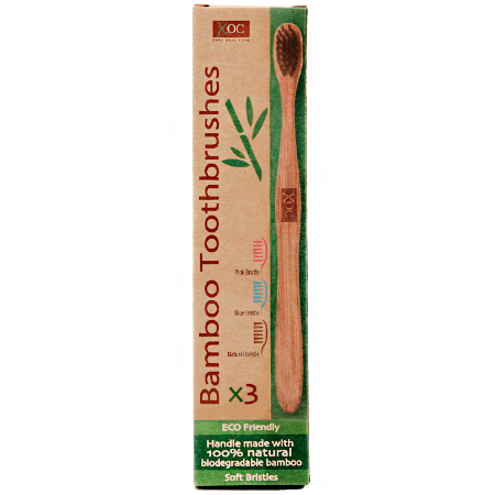 XOC Mjuka tandborstar av bambu - 3 st
