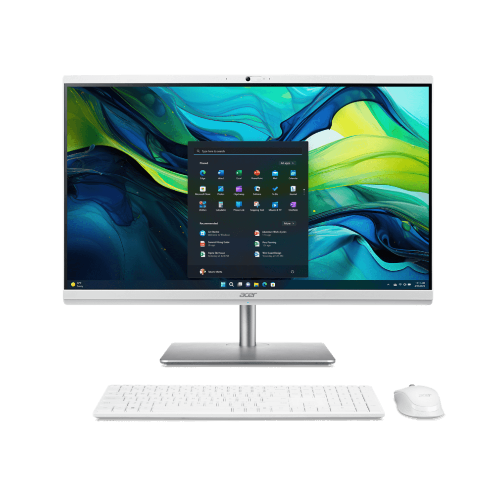 Acer Aspire C 27, C27-195ES, Allt-i-ett, 27", Intel Core Ultra 5, 16GB RAM, 1TB SSD, Intel Graphics