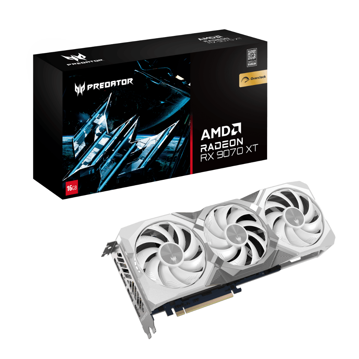 Predator Bifrost™ RX 9070 XT OC 16GB White Edition Grafikkort